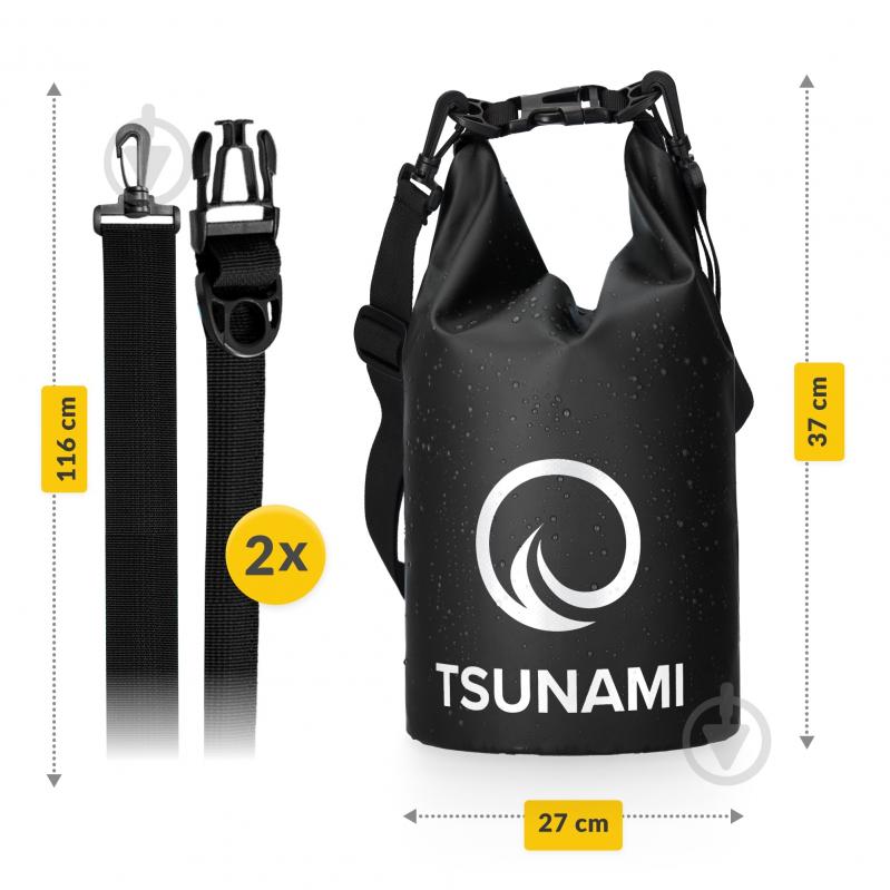 Гермомешок водозащитный TSUNAMI Dry Pack (P-5905973400053) TS011 5 л черный - фото 4