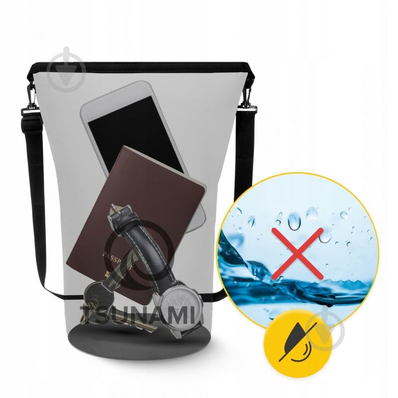 Гермомешок водозащитный TSUNAMI Dry Pack (P-5905973400053) TS011 5 л черный - фото 6