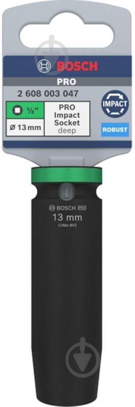 Головка 1/2" 13 мм Bosch PRO Deep 1 шт. 2608003047 - фото 2 Головка 1/2" 13 мм Bosch PRO Deep 1 шт. 2608003047 - фото 2