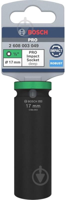 Головка 1/2" 17 мм Bosch PRO Deep 1 шт. 2608003049 - фото 2 Головка 1/2" 17 мм Bosch PRO Deep 1 шт. 2608003049 - фото 2