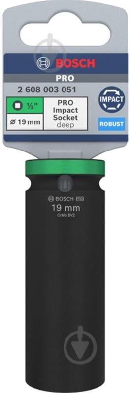 Головка 1/2" 19 мм Bosch PRO Deep 1 шт. 2608003051 - фото 2 Головка 1/2" 19 мм Bosch PRO Deep 1 шт. 2608003051 - фото 2