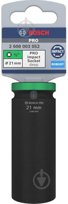 Головка 1/2" 21 мм Bosch PRO Deep 1 шт. 2608003052 - фото 2 Головка 1/2" 21 мм Bosch PRO Deep 1 шт. 2608003052 - фото 2