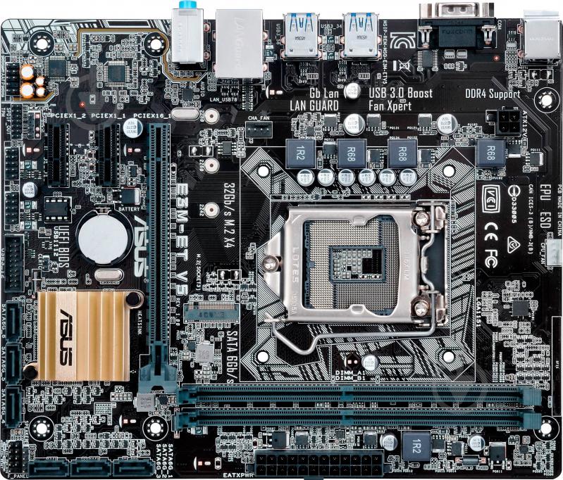 Материнська плата Asus E3M-ET_V5 (Socket 1151, Intel C232, mirco ATX) - фото 1