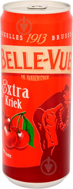 Пиво Belle-Vue Extra Kriek напівтемне фільтроване ж/б 4,1% 0,33 л - фото 1