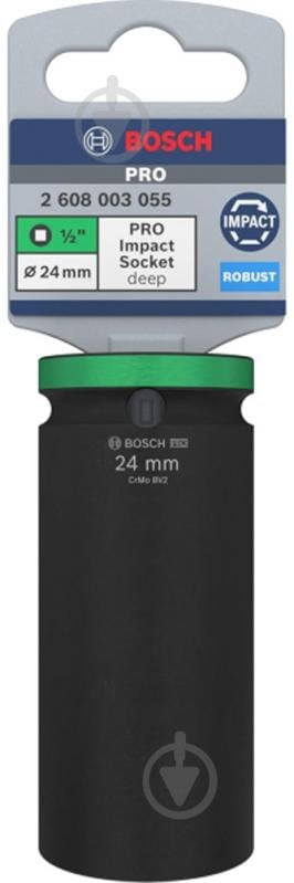 Головка 1/2" 24 мм Bosch PRO Deep 1 шт. 2608003055 - фото 2 Головка 1/2" 24 мм Bosch PRO Deep 1 шт. 2608003055 - фото 2