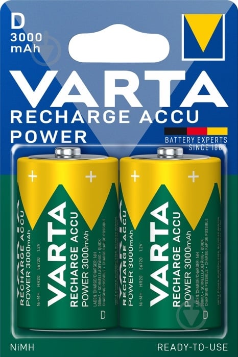 Аккумуляторы Varta D (R20, 373) 2 шт. (56720101412) - фото 1