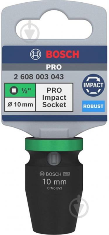 Головка 1/2" 10 мм Bosch PRO Standart 1 шт. 2608003043 - фото 2