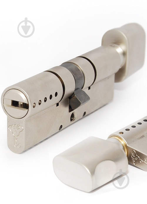 Цилиндр Mul-T-Lock MTL600 50x40 ключ-вороток 90 мм никель сатин - фото 1