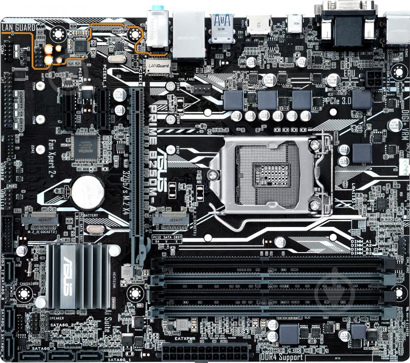 Материнська плата Asus PRIME_B250M-A (Socket 1151, Intel B250, mirco ATX) - фото 1