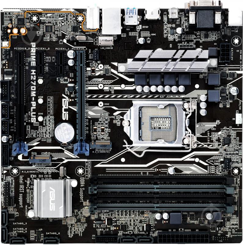 Материнская плата Asus PRIME_H270M-PLUS (Socket 1151, Intel H270, mirco ATX) - фото 1