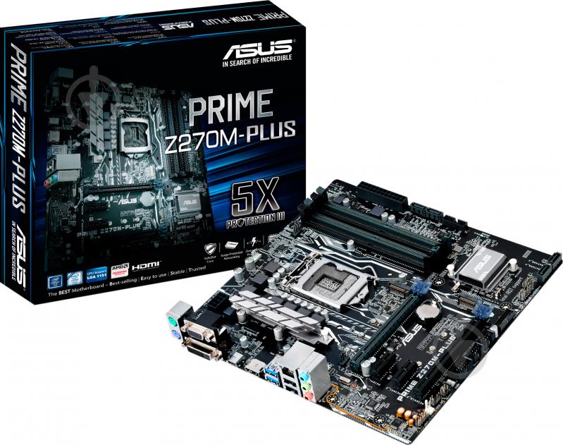 Материнська плата Asus PRIME_Z270M-PLUS (Socket 1151, Intel Z270, mirco ATX) - фото 4