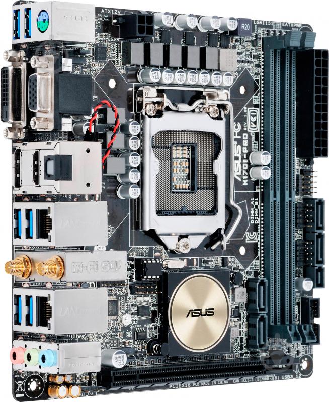 Материнська плата Asus H170I-PRO (Socket 1151, Intel H170, mini ITX) - фото 2