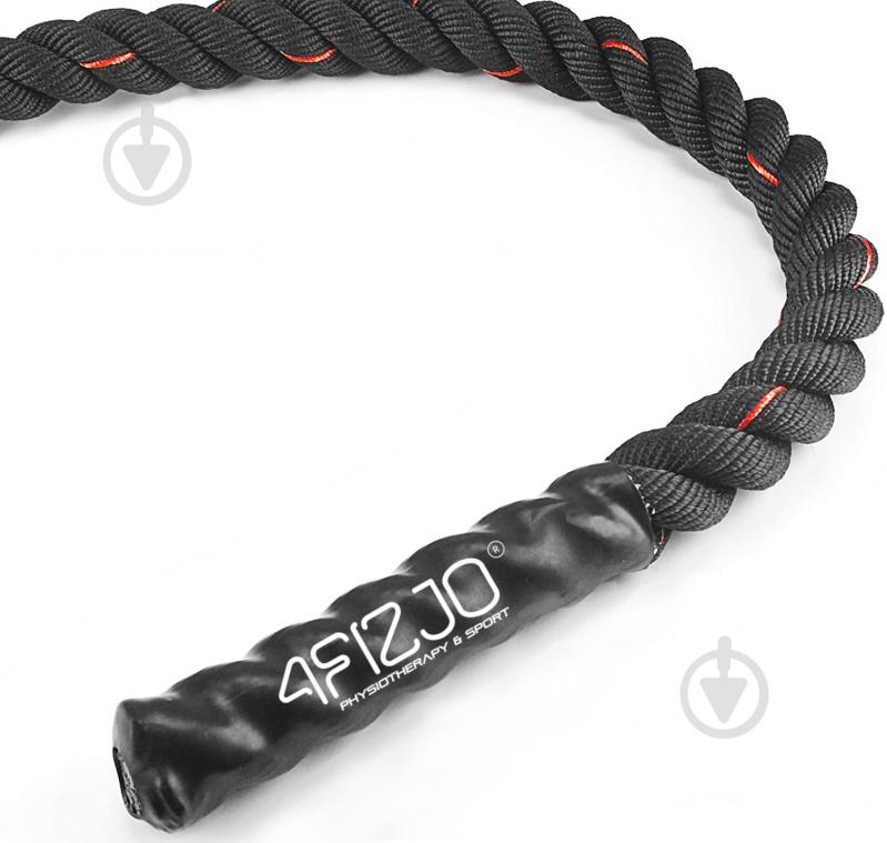 Канат для кроссфита 4fizjo Battle Rope 12 м тренировочный Black (P-5907739312259) - фото 3