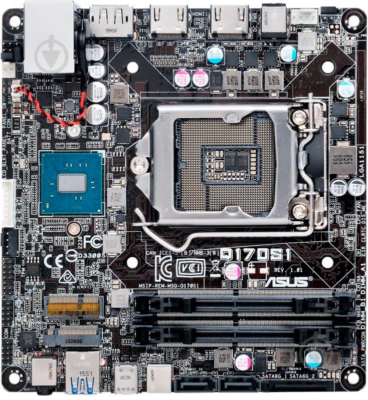 Материнська плата Asus Q170S1 (Socket 1151, Intel Q170, mini STX) - фото 1