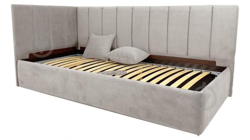 Диван прямой Кедр Виктория L светло-серый 2140x1040x930 мм - фото 1