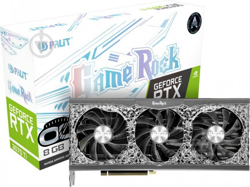 Видеокарта Palit NVIDIA GeForce RTX 3070 Ti GameRock OC 8GB GDDR6X 256bit (NED307TT19P2-1047G) - фото 11