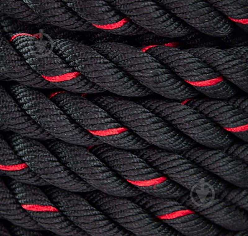 Канат для кросфіту 4fizjo Battle Rope 15 м тренувальний Black (P-5907739312266) - фото 2