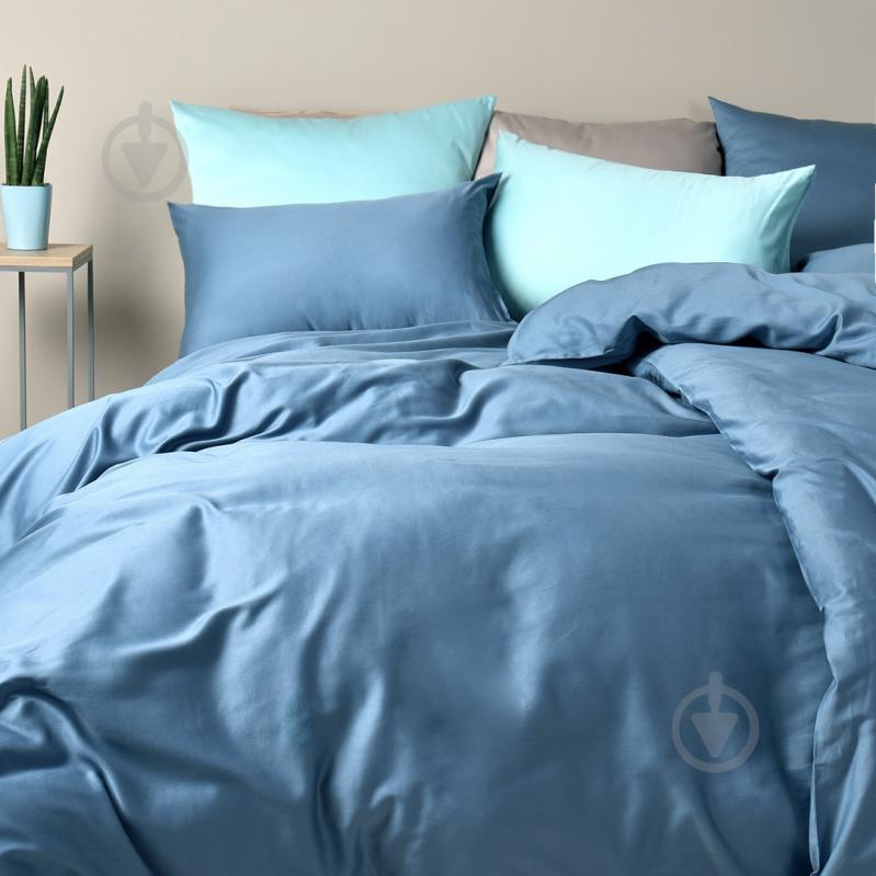 Простынь Сатин 240x260 см синий IDEIA - фото 1 Простынь Сатин 240x260 см синий IDEIA - фото 1