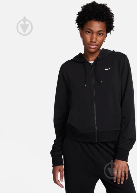 Джемпер Nike W NK ONE DF FZ HOODIE LBR FB5198-010 р.2XL черный - фото 1