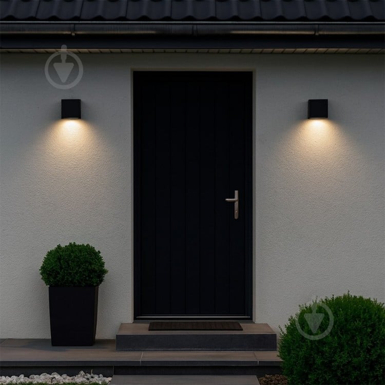 Світильник вуличний настінний LEDCOIN GU10 /чорний DH146 - фото 3 Світильник вуличний настінний LEDCOIN GU10 /чорний DH146 - фото 3