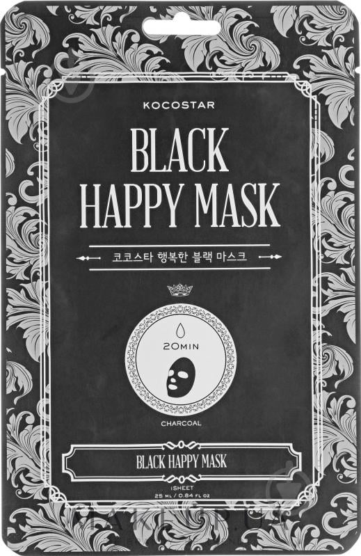 Маска для обличчя Kocostar Black Happy Mask 25 мл 1 шт. - фото 1