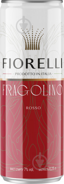 Напій на основі вина Fiorelli Fragolino Rosso червоне солодке 7% 0,25 л - фото 1