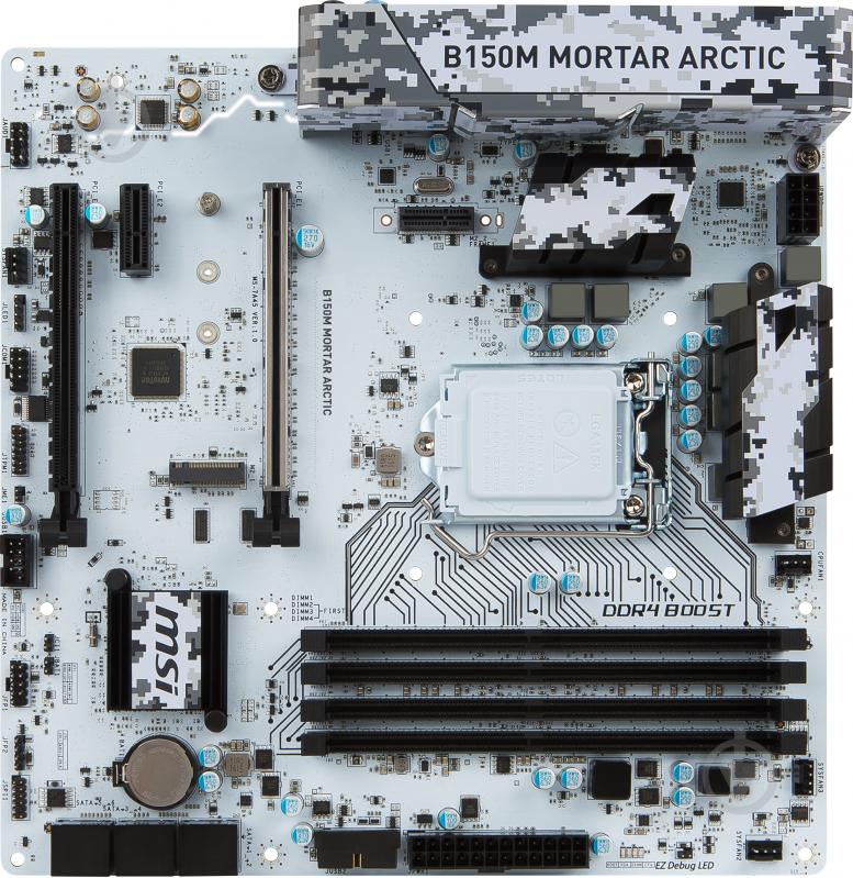 Материнська плата MSI B150M_MORTAR_ARCTIC (Socket 1151, Intel B150, mirco ATX) - фото 1