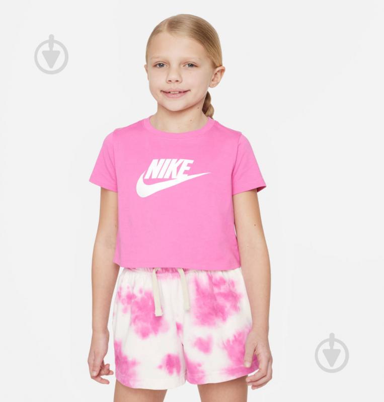 Футболка Nike G NSW TEE CROP FUTURA DA6925-620 р.XS рожевий - фото 1