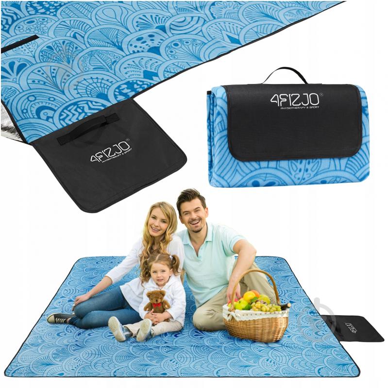 Килимок для пікніка 4fizjo (P-5905973400947) 4FJ0624 200x200 см синьо-блакитний - фото 1 Килимок для пікніка 4fizjo (P-5905973400947) 4FJ0624 200x200 см синьо-блакитний - фото 1