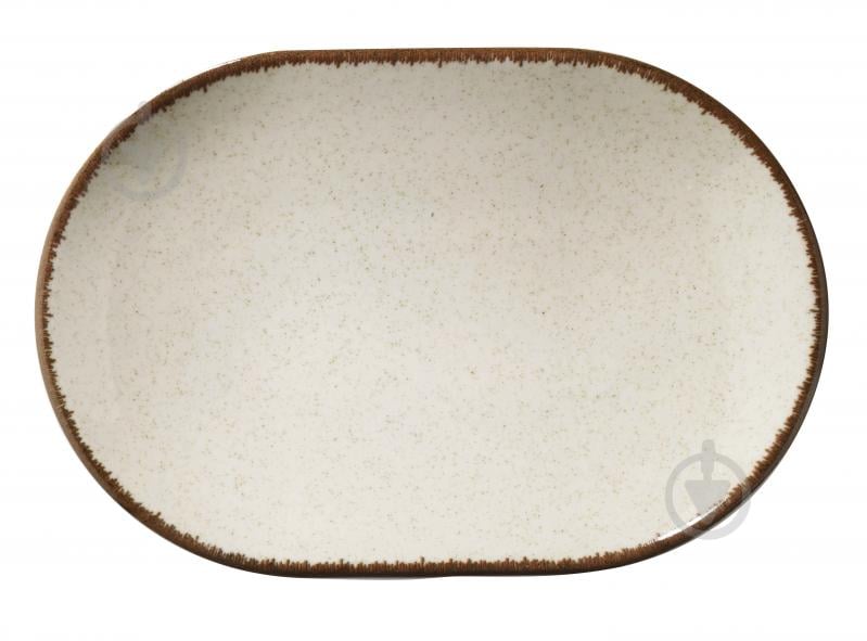 Блюдо овальное Kutahya Color Х 32 см бежевое - фото 1