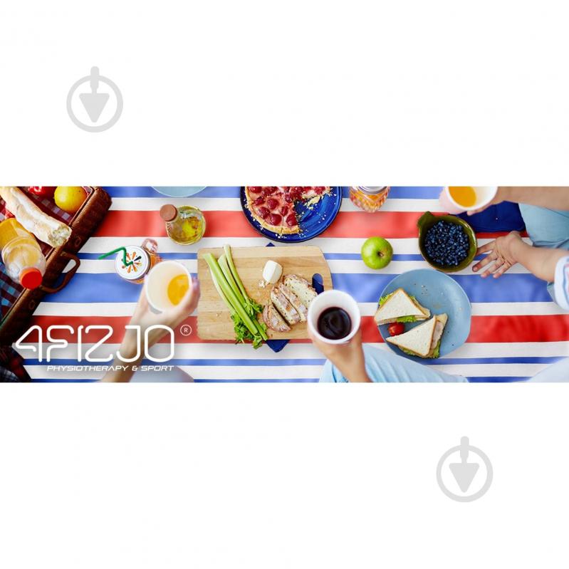 Коврик для пикника 4fizjo (P-5907739317186) 4FJ0393 200x200 см синий с красным - фото 5