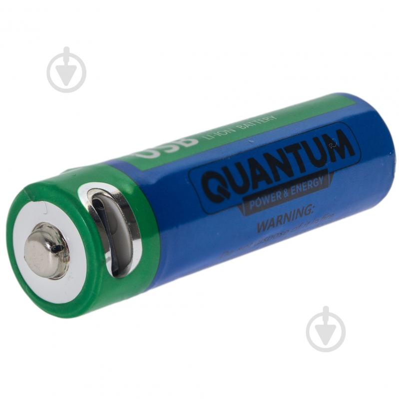 Аккумулятор Quantum USB Li-ion 14500 3.7V, 900mAh, 1С с клемним виступом 14500 1 шт. (USB-C/Li-ion14500TT-900-B) - фото 6