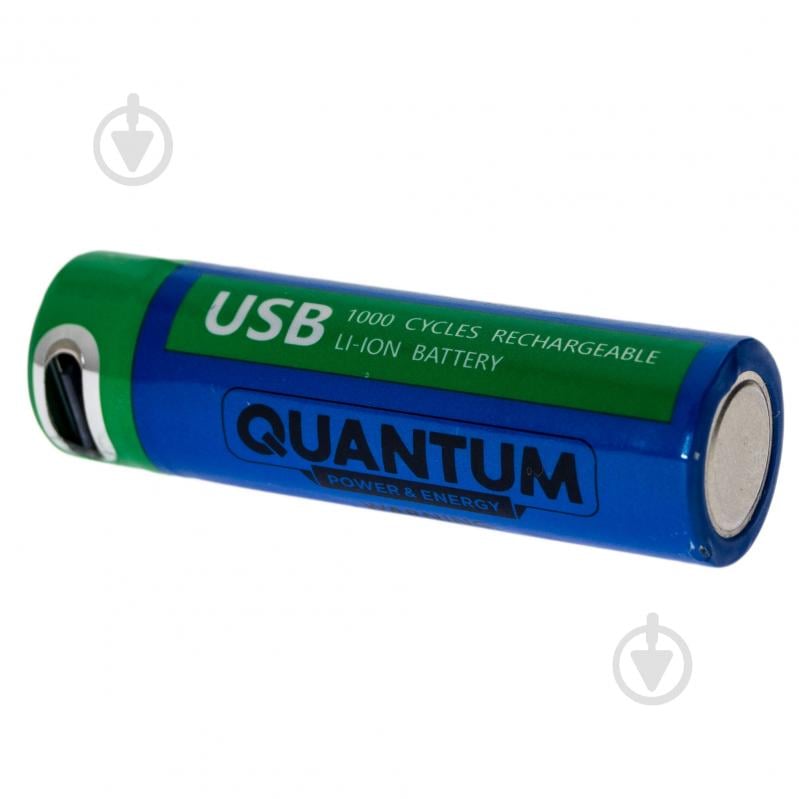 Аккумулятор Quantum USB Li-ion 14500 3.7V, 900mAh, 1С с клемним виступом 14500 1 шт. (USB-C/Li-ion14500TT-900-B) - фото 8