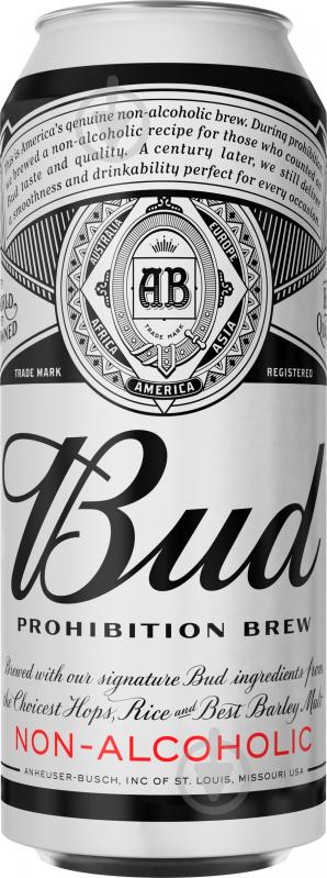 Пиво Bud Prohibition Brew світле безалкогольне ж/б 0,5 л - фото 1