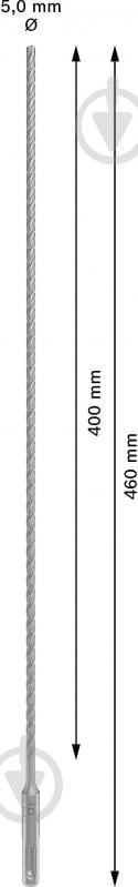 Бур Bosch 5X SDS-plus 5x400 мм 460 мм 1 шт. 2608836608 - фото 3