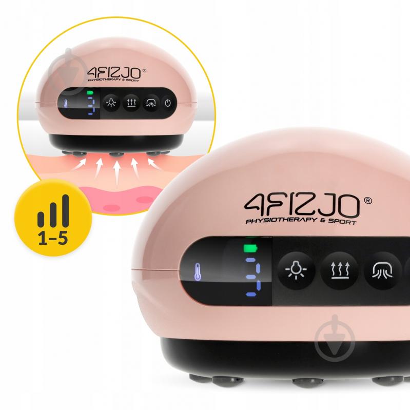 Массажер 4fizjo вакуумная банка аккумуляторная с ИК-прогревом Pink (P-5907739318701) - фото 9