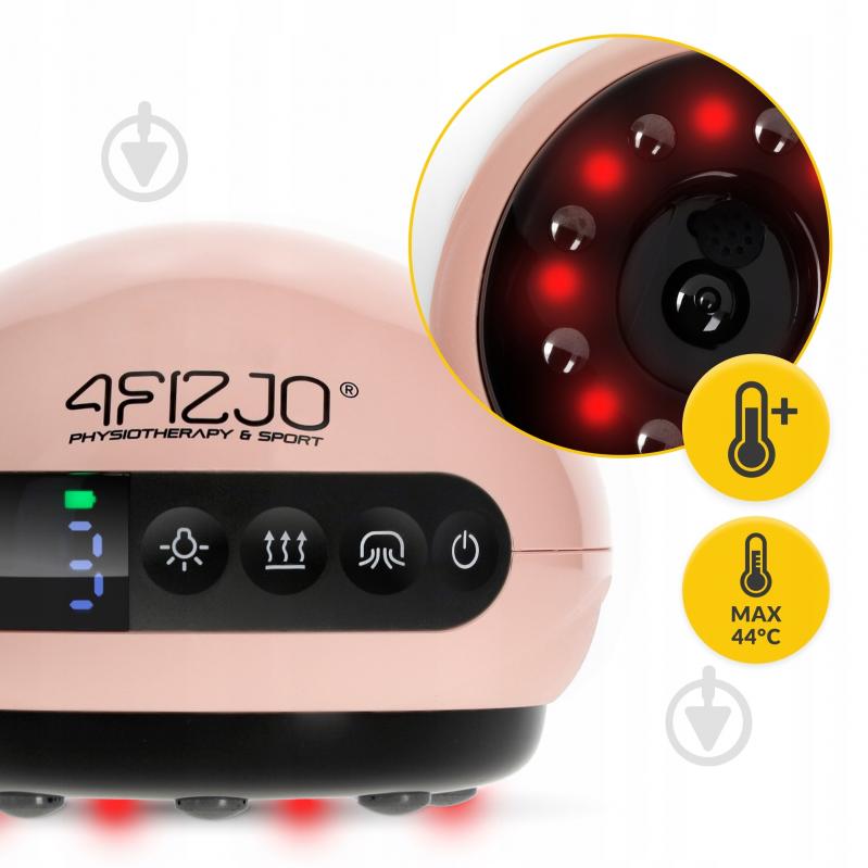 Массажер 4fizjo вакуумная банка аккумуляторная с ИК-прогревом Pink (P-5907739318701) - фото 3