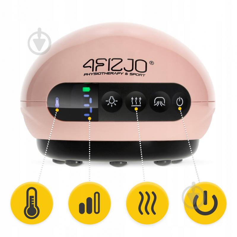 Массажер 4fizjo вакуумная банка аккумуляторная с ИК-прогревом Pink (P-5907739318701) - фото 5