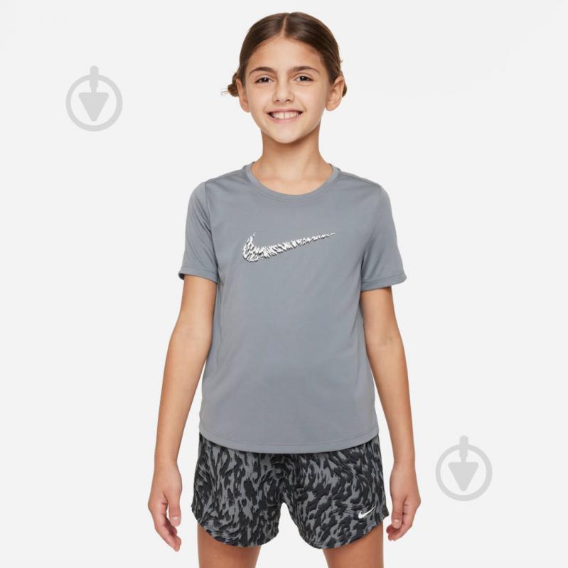 Футболка Nike G NK ONE SS TOP GX VNR FN9019-084 р.L серый - фото 1