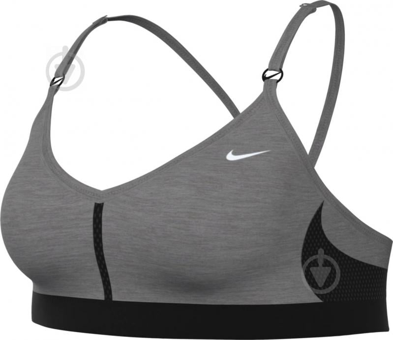 Бра Nike W NK DF INDY V-NECK BRA CZ4456-084 р.L серый - фото 1