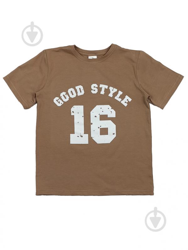 Футболка для хлопчиків Luna Kids Good Style р.140 бежево-коричневий 0050 - фото 1