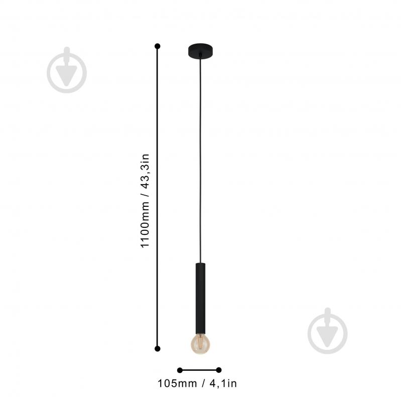 Подвес Eglo Cortenova 40 Вт /Е27 черный 98056 - фото 2