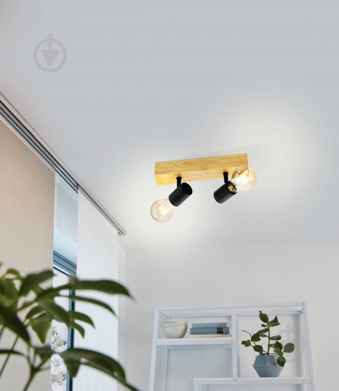 Спот Eglo Townshend 3 2x60 Вт E27 чорний 98112 - фото 4
