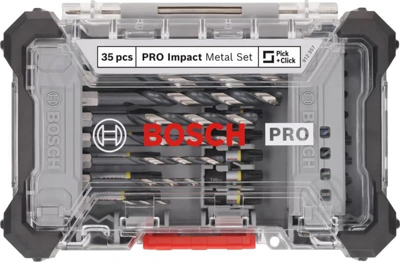 Набір біт і свердел Bosch PRO Impact Metal 35 шт. 2608521U81 - фото 2 Набір біт і свердел Bosch PRO Impact Metal 35 шт. 2608521U81 - фото 2