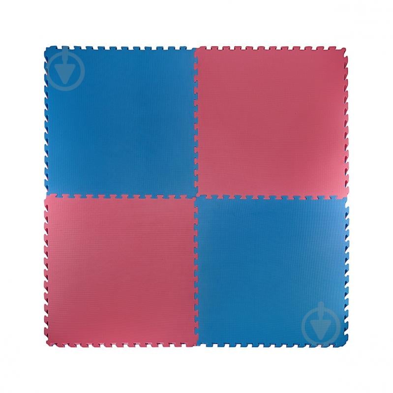 Килимок 4fizjo 100x100x2 см Mat Puzzle EVA Blue/Red (P-5907739310002) червоний/синій - фото 2