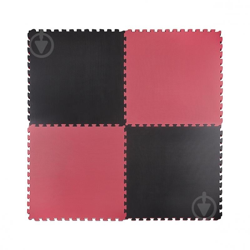 Коврик 4fizjo 100x100x2 cм Mat Puzzle EVA Black/Red (P-5907739310637) черный/красный - фото 2