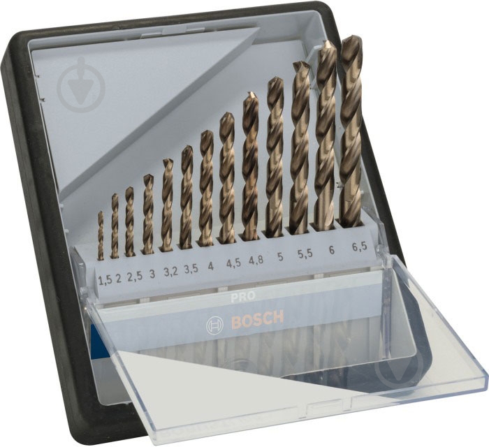 Набор сверл Bosch HSS-Co 1,5-6,5 мм Robust Line 13 шт. 2607019926 - фото 1 Набор сверл Bosch HSS-Co 1,5-6,5 мм Robust Line 13 шт. 2607019926 - фото 1