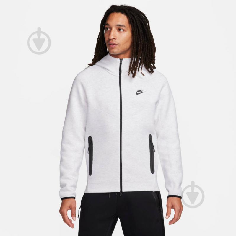 Джемпер Nike M NK TCH FLC FZ WR HOODIE FB7921-051 р.L белый - фото 1