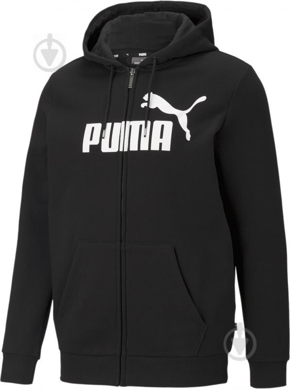 Толстовка Puma ESS Big Logo FZ Hoodie 58669801 р. L черный - фото 1