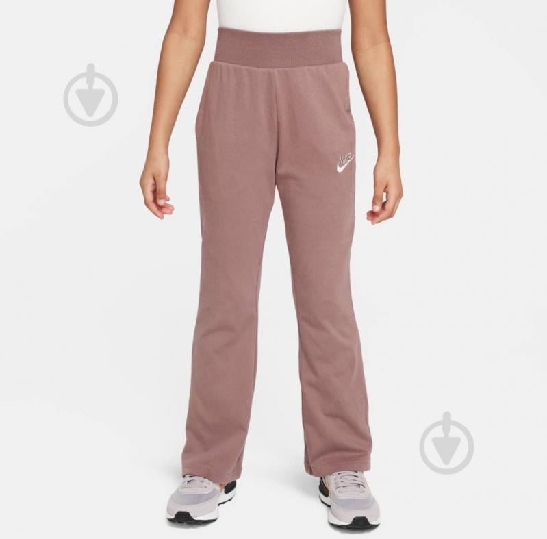 Брюки Nike G NSW FLARE PANT JSY LBR FN8591-208 р. S бежевый - фото 1